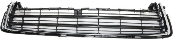 Front Bumper Grille for Toyota Highlander 2014-2016, Gray, with Chrome Molding, Replacement