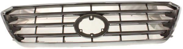 Grille for Toyota Highlander 2008-2010, Chrome Shell/Silver Insert, Limited Model, Replacement