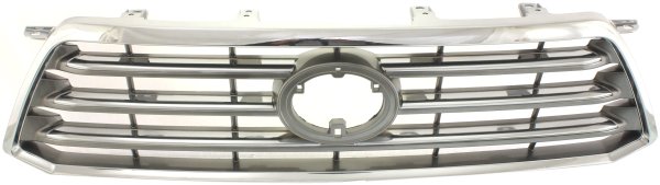 Grille for Toyota Highlander 2008-2010, Silver Shell/Black Insert, Sport Model, Replacement