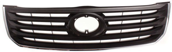 Textured Black Shell and Insert Grille for Toyota Avalon 2008-2010, XL Model, with Chrome Molding, without Sports Package, Replacement