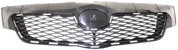Textured Black Grille Shell and Insert for 2009-2010 Toyota Corolla, North America Built Vehicle, Replacement
