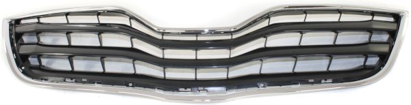 Grille for Toyota Camry LE Model 2010-2011, Chrome Shell/Painted Black Insert, Designed for USA Built Vehicles, Replacement