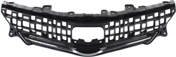 Grille for Toyota Prius V 2012-2014, Gray Shell and Insert with Chrome Molding, Replacement