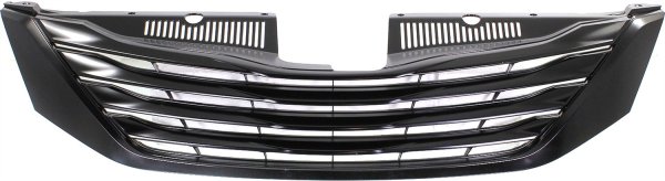 Grille for Toyota Sienna 2011-2017, Black Shell and Insert, Without Radar Cruise Control, for Base, 7-Seater/L Model, Replacement