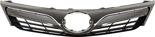 Painted Black Shell and Insert Grille for 2012-2014 Toyota Camry LE/XLE, Excluding Hybrid Models, Replacement