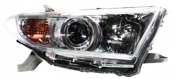 Headlight Assembly for Toyota Highlander 2010, Right (Passenger) Side, Halogen, Replacement