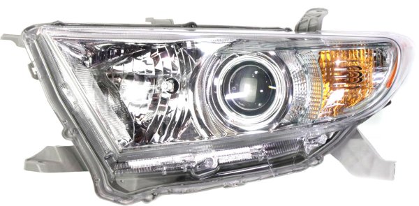 Headlight Assembly for Toyota Highlander 2010, Left (Driver) Side, Halogen, Replacement