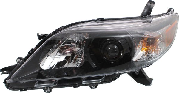 Headlight Assembly for Toyota Sienna 2011-2014, Left (Driver), Halogen, SE Model, Replacement