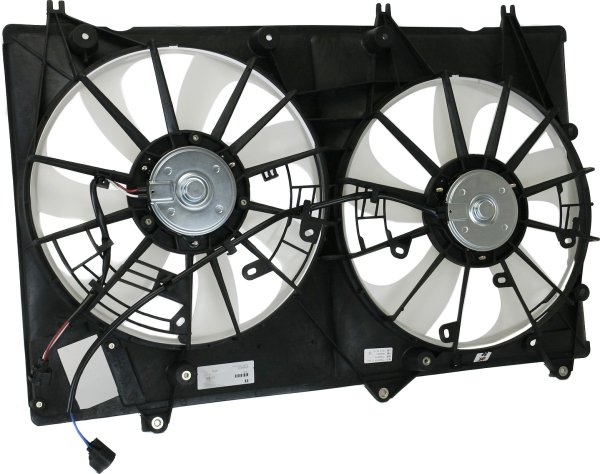 Radiator Fan Shroud Assembly for Toyota Highlander 2008-2010, 3.5L, with Tow Package, Japan Built Vehicle, without Control Module, Replacement