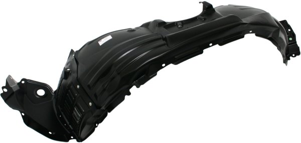 Front Fender Liner for Toyota Highlander 2008-2010, Left (Driver), Plastic, Vacuum Form, Without Towing Package, Excluding Hybrid Model, Replacement