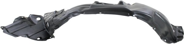 Front Fender Liner for Toyota Highlander 2011-2013, Left (Driver), Plastic, Vacuum Form, with Towing Package, Excluding Hybrid Models, Replacement
