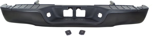 Step Bumper, Face Bar and Pad for Toyota Tundra 2007-2013, with Pad Provision, Mounting Bracket Included, Black, without Parking Assist Sensor Holes, Rock Warrior Package, Fleetside, Replacement