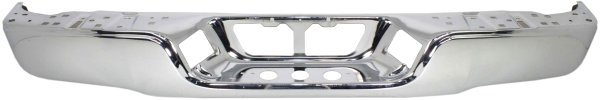 Step Bumper Face Bar for Toyota Tundra 2007-2013, Chrome, without Pad, with Pad Provision, without Mounting Bracket, without PAS Holes, without Rock Warrior Package, Fleetside, Replacement