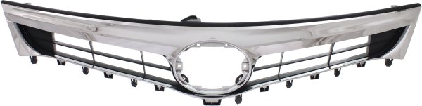 Chrome Shell/Painted Black Insert Grille for Toyota Avalon 2013-2015, Excludes Hybrid Model, Without Pre-Collision System, Replacement