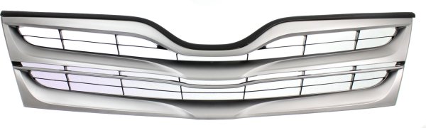 Grille for Toyota Venza 2013-2016, Silver Shell with Black Insert, Replacement