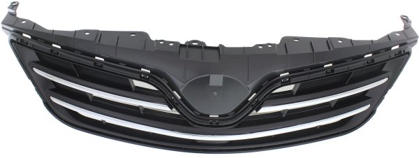 Grille for Toyota Corolla 2013-2013, North America Built Vehicle, LE Model, Painted Black Shell and Insert, Replacement