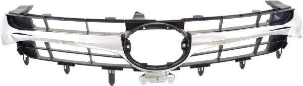 Grille for Toyota Camry 2015-2017 and Hybrid, Black & Chrome, LE / XLE Models, Without Pre Collision System, Replacement
