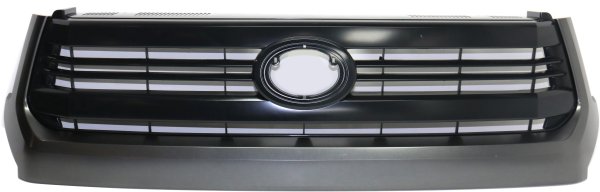 Grille for 2014-2017 Tundra, Painted Black Shell and Insert with Gray Molding, Includes Front Emblem for SR Model, Replacement