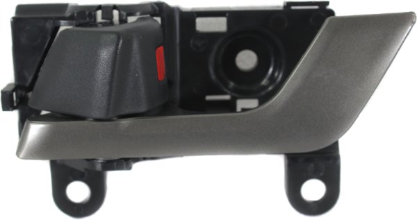 Front Interior Door Handle for 2008-2013 Toyota Highlander, Left (Driver), Inside, Metallic Trim, Also Fits Rear, Replacement