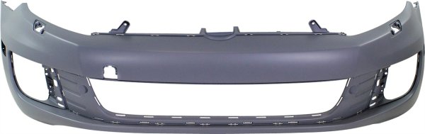 Front Bumper Cover for Volkswagen GOLF/GTI 2010-2014, Primed (Ready to Paint), with Headlight Holes, without Park Assist Sensor Holes, Excluding R Model, Hatchback, Replacement