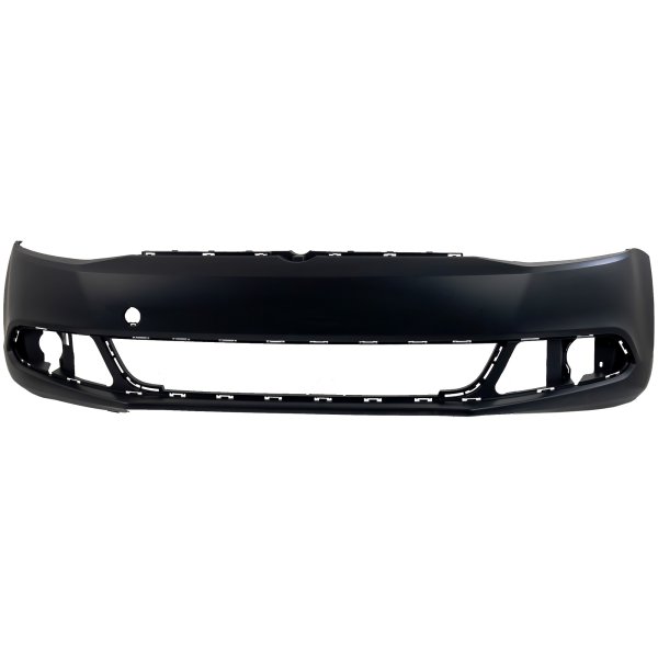 Front Bumper Cover for Volkswagen Jetta Sedan (2011-2014), Primed (Ready to Paint), without Headlight Washer and Intelligent Park Assist System Holes, Excludes GLI Model, Replacement
