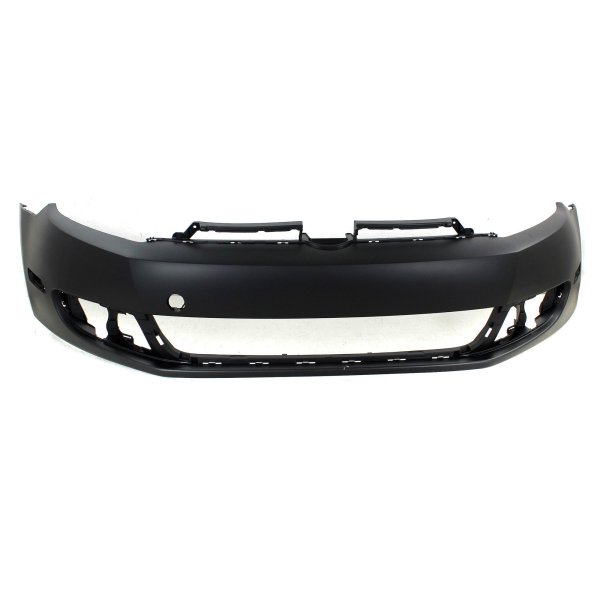 Front Bumper Cover for Volkswagen Golf Hatchback 2010-2014, Primed (Ready to Paint), Excluding R Model, Without Headlight Washer Holes, Replacement