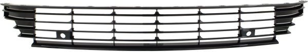 Front Bumper Grille for Volkswagen Passat CC 2013-2017, Black, with Parking Aid Sensor Holes, Replacement