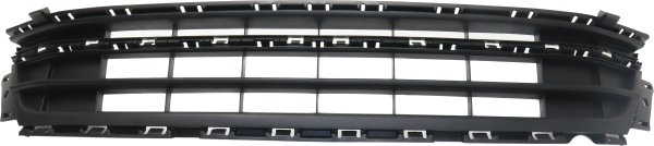 Front Bumper Grille for Volkswagen Jetta 2015-2018, Textured, without Intelligent Parking Assist System Holes, Excludes GLI Model, Replacement