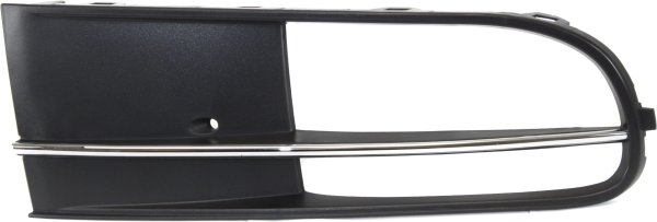 Front Fog Light Molding for Volkswagen Beetle 2013-2019, Right (Passenger) Side, Black with Chrome Insert, Convertible, Replacement