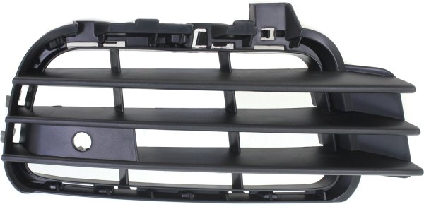 Front Bumper Grille for Volkswagen Touareg 2011-2014, Right (Passenger) Side, Outer, Textured Black, Replacement