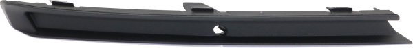 Front Bumper Molding End Plate Textured with Fog Light Holes for 2015-2018 Volkswagen Jetta, Left (Driver) Side, Excludes Wolfsburg Edition Model 2018, Replacement