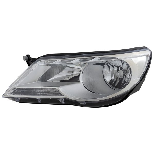Headlight Assembly for Volkswagen Tiguan 2009-2011, Halogen, Left (Driver) Side, Replacement