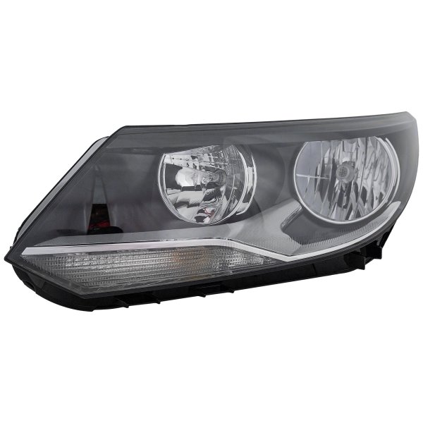 Headlight Assembly for Volkswagen Tiguan 2012-2017/Tiguan Limited 2017-2018, Left (Driver), Halogen, Replacement