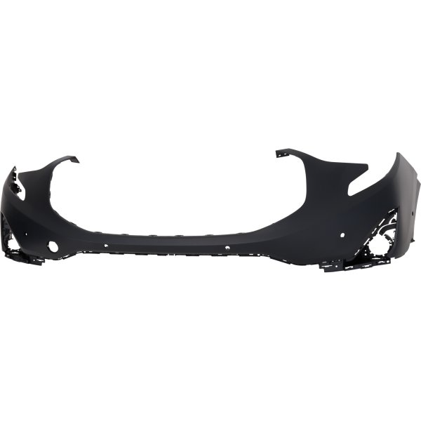 Front Bumper Cover for GMC Terrain Denali Model 2018-2021, Upper, Primed (Ready to Paint), with Parallel Park Assist Sensor Holes, Replacement
