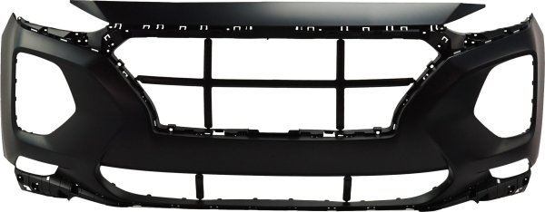 Front Bumper Cover for Hyundai Santa Fe 2019-2020, Upper Section, Primed (Ready to Paint), Replacement