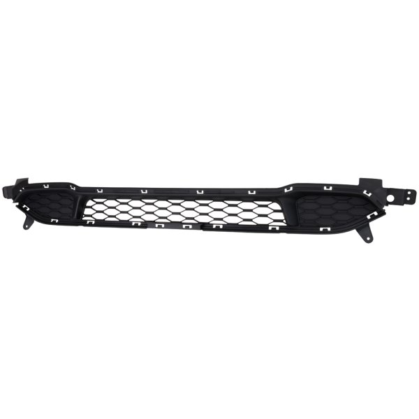 Front Bumper Grille for Hyundai KONA 2018-2021, Lower Position, Black Plastic, without Fog Light Holes and Pedestrian Recognition, Replacement