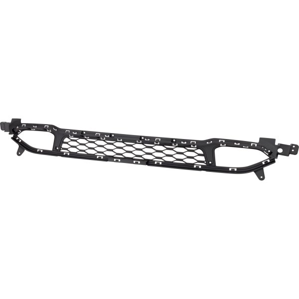 Front Bumper Grille for Hyundai KONA 2018-2021, Lower, Black, Plastic, with Fog Light Holes, without Pedestrian Recognition, Replacement