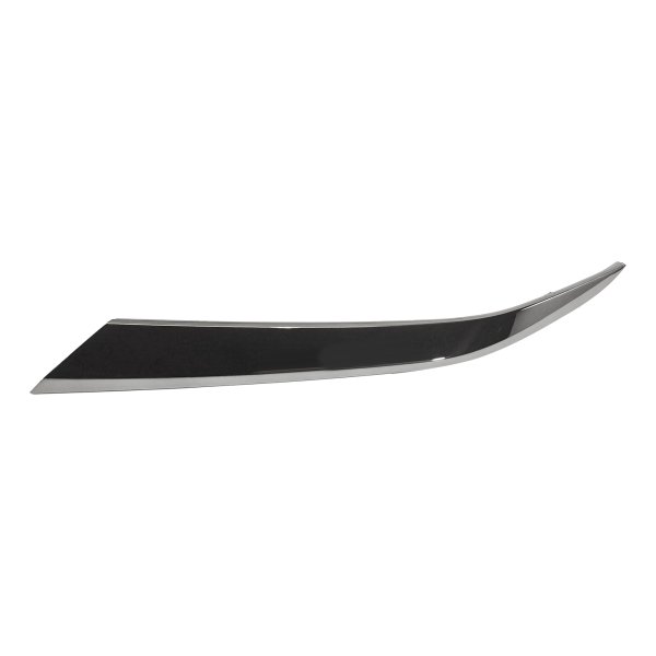 Front Bumper Molding Side Garnish for Hyundai Santa Fe 2019-2020, Left (Driver), Dark Chrome, Replacement