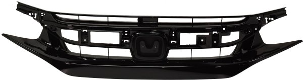 Grille for Honda Civic 2019-2021, Painted Black Shell and Insert, Sport Model, for Coupe/Sedan, Replacement
