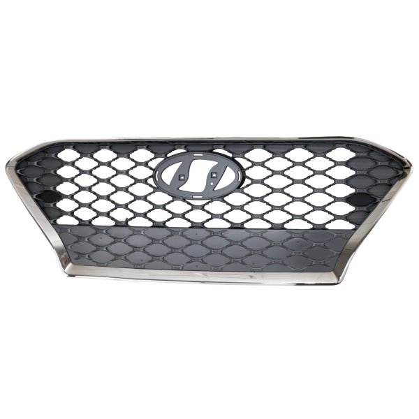 KONA Grille for Hyundai 2018-2021, Painted Silver with Black Frame, Suitable for Limited, Trend, Ultimate Models, Replacement