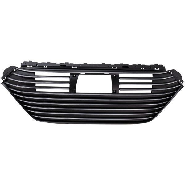 Chrome Shell Grille with Painted Black Insert for Hyundai IONIQ Hybrid Model, Intelligent Cruise Control, 2017-2019, Replacement