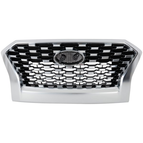 Grille for Hyundai PALISADE 2020-2022, Painted Chrome Shell and Insert with Satin Frame, SEL Models Without Parking Sensors/Preferred Models, Replacement