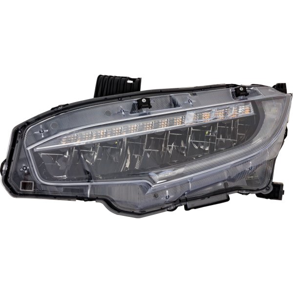 LED Headlight Assembly for Honda Civic 2019, Left (Driver), Touring Model, Built for North America, Replacement
