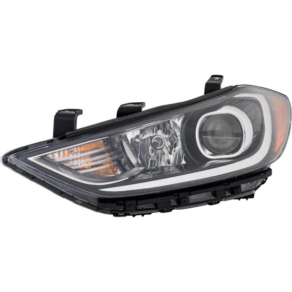 Headlight Assembly for Hyundai Elantra 2017-2018, Left (Driver), HID/Xenon with HID Kit, 2.0L Engine, USA Built Vehicle, Replacement