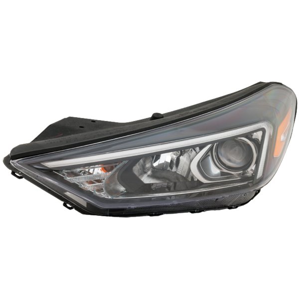 Headlight Assembly for Hyundai Tucson 2019-2021, Left (Driver) Side, Halogen with LED Position Light, Replacement