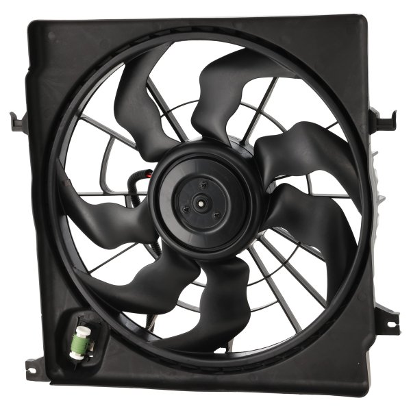 Radiator Fan Assembly for Hyundai Optima 2014-2015, Kia Sonata 2014, Single, 2.0L Turbo, Replacement