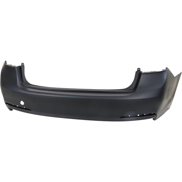 Rear Bumper Cover for Hyundai Genesis 2015-2016/G80 2017-2020, Primed (Ready to Paint), Without Rear Object Sensor Holes, (2017-2017, 5.0L Eng.), Replacement
