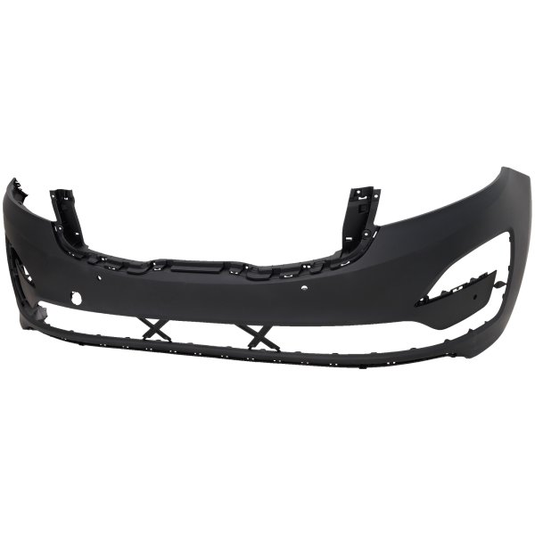 Front Bumper Cover for Kia Sedona 2019-2021, Standard Type, Primed (Ready to Paint), with Park Assist Sensor Holes, Replacement