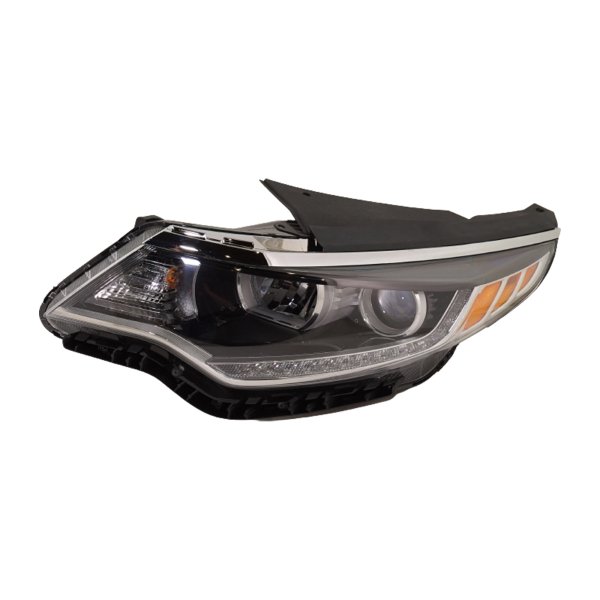 Headlight Assembly for Optima 2018-2018, Left (Driver), Halogen with Daytime Running Light, USA Built Vehicle, Replacement