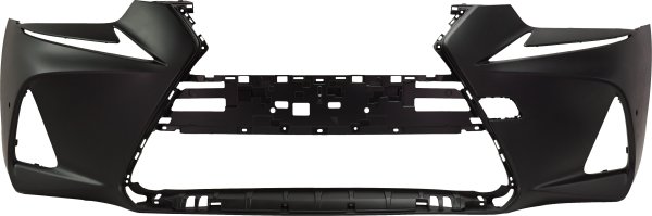 Front Bumper Cover for Lexus IS300/IS350 (2018-2020), Primed (Ready to Paint), Without F Sport Package & Headlight Washer Holes, With Park Distance Sensor Holes, Replacement